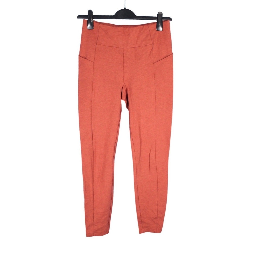 CABI #4324 Pullon SIDE POCKETS Mid-Rise ANKLE Amber Rust LEAN LEGGINGS Sz S